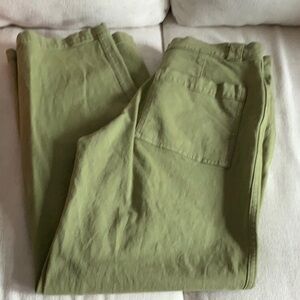 Madewell green Emmett Wide leg pant. 27